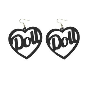 “Doll” Earrings in Black NWT